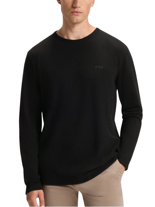 T-shirt misto cotone manica lunga Boss Orange | 50520725001